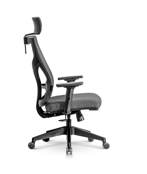 Lion ergonomikus szövet irodai forgószék állítható deréktámasz, emelhető fejtámla, 2D kartámasz