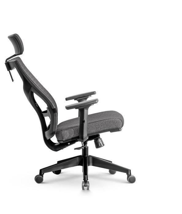 Lion ergonomikus szövet irodai forgószék állítható deréktámasz, emelhető fejtámla, 2D kartámasz