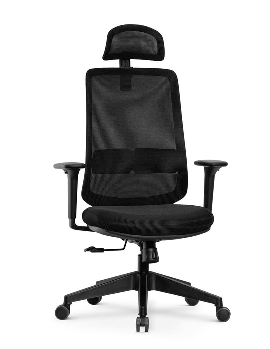 Mabelo_ergonomikus_irodai_forgoszek_ allithato_derektamasszal_fekete_3D Air mesh_halo_3D_karfa_fekete_csillagtalp_DELUZZO