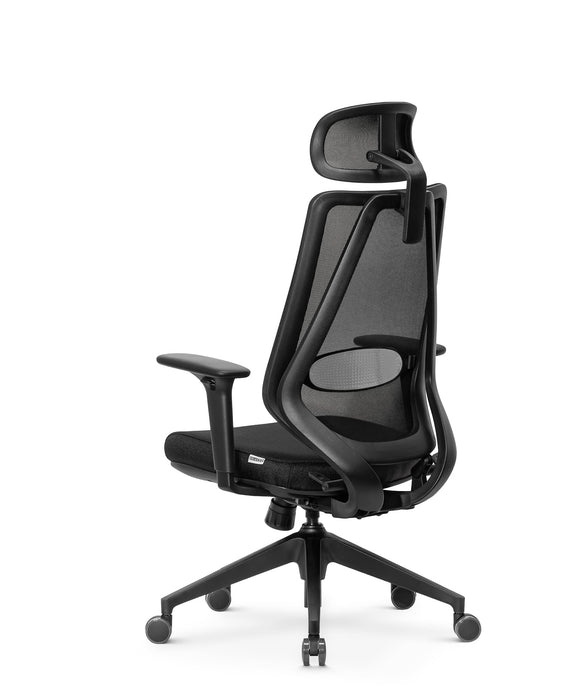 Marvini ergonomikus irodai forgószék állítható deréktámasszal, fejtámasszal, 3D Air mesh hálós - fekete