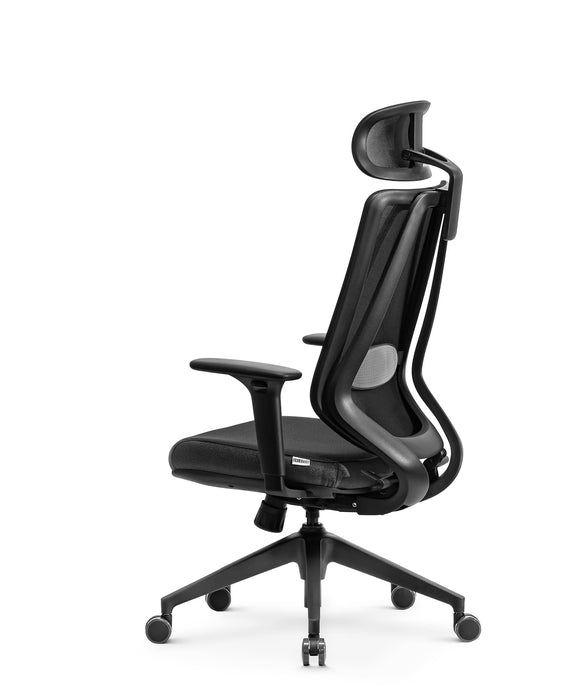 Marvini ergonomikus irodai forgószék állítható deréktámasszal, fejtámasszal, 3D Air mesh hálós - fekete