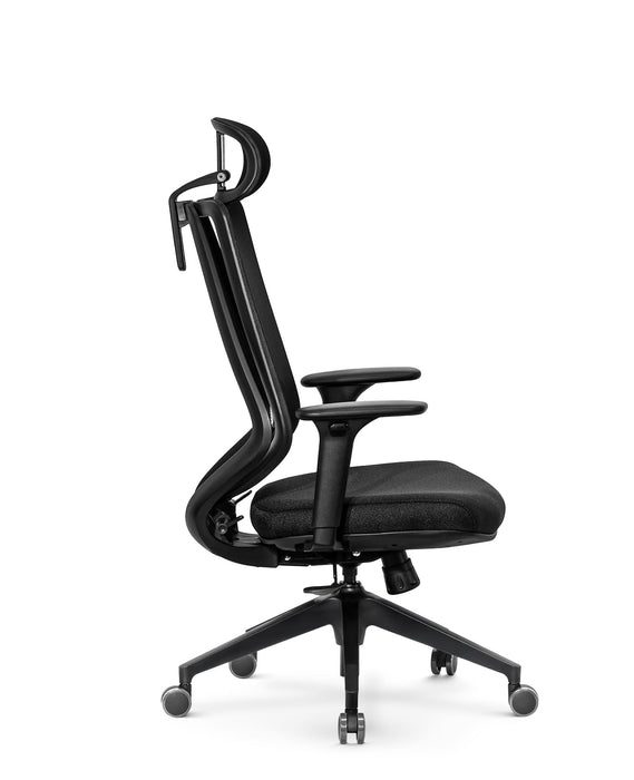 Marvini ergonomikus irodai forgószék állítható deréktámasszal, fejtámasszal, 3D Air mesh hálós - fekete