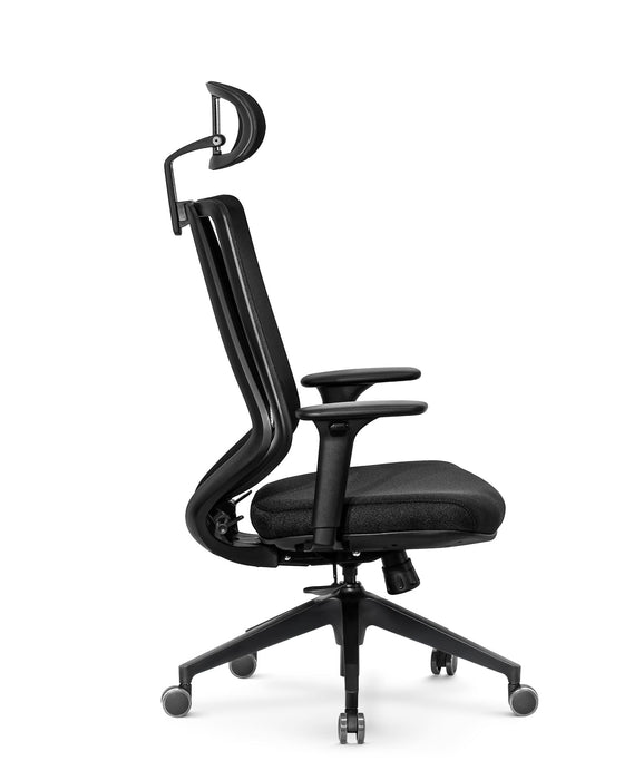 Marvini ergonomikus irodai forgószék állítható deréktámasszal, fejtámasszal, 3D Air mesh hálós - fekete