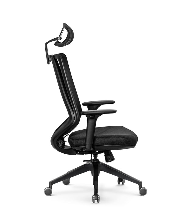 Marvini ergonomikus irodai forgószék állítható deréktámasszal, fejtámasszal, 3D Air mesh hálós - fekete