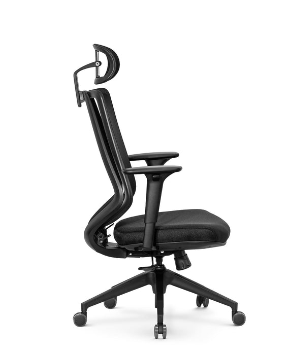 Marvini ergonomikus irodai forgószék állítható deréktámasszal, fejtámasszal, 3D Air mesh hálós - fekete