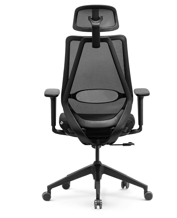 Marvini ergonomikus irodai forgószék állítható deréktámasszal, fejtámasszal, 3D Air mesh hálós - fekete