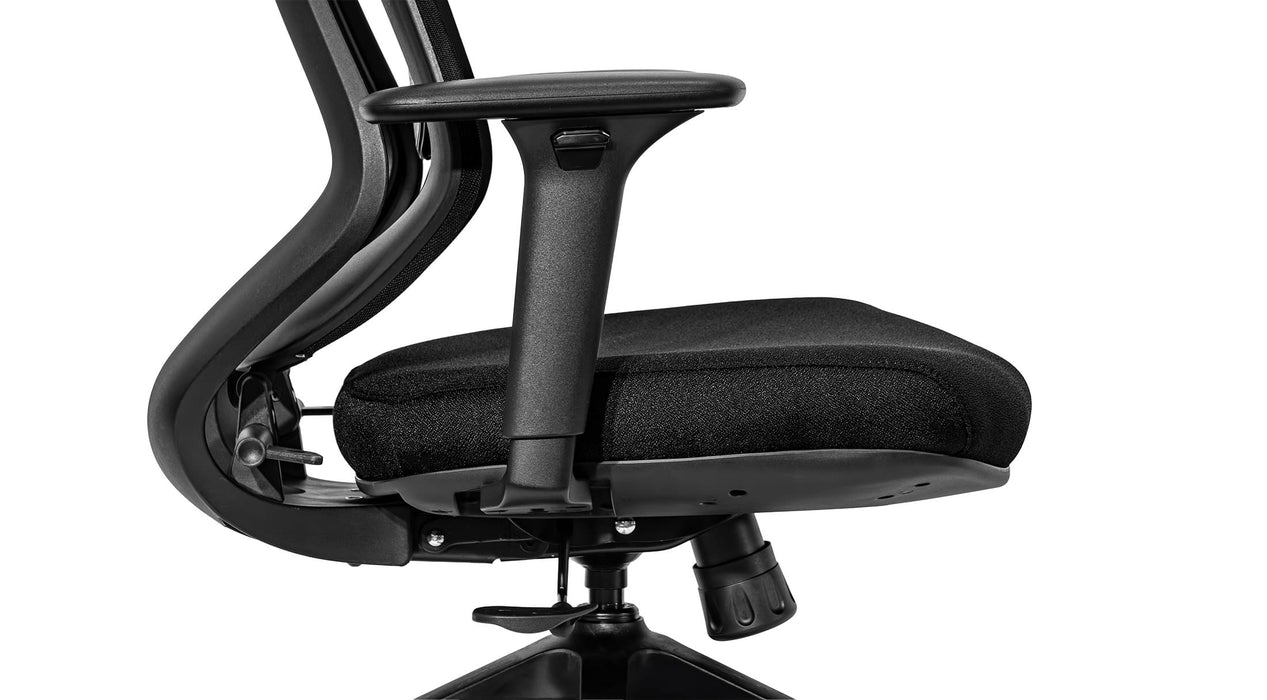 Marvini ergonomikus irodai forgószék állítható deréktámasszal, fejtámasszal, 3D Air mesh hálós - fekete