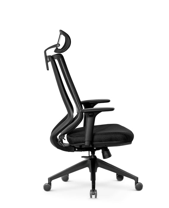 Marvini ergonomikus irodai forgószék állítható deréktámasszal, fejtámasszal, 3D Air mesh hálós - fekete