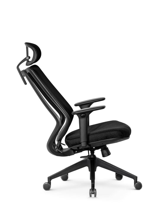 Marvini ergonomikus irodai forgószék állítható deréktámasszal, fejtámasszal, 3D Air mesh hálós - fekete