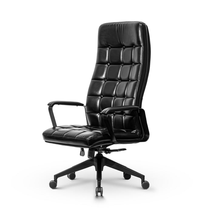 Mezzo elegánsan steppelt XXXL irodai forgószék magas háttámlával, műbőr, 180 kg teherbírás