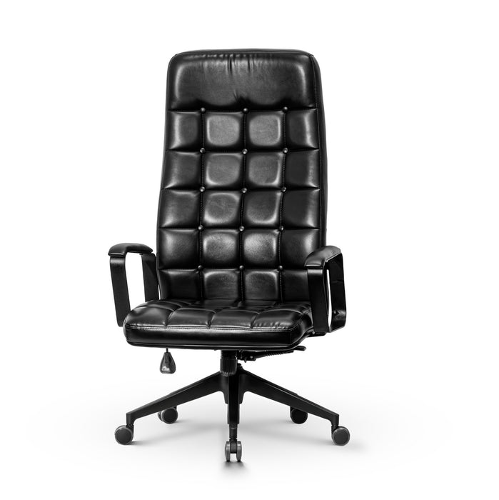 Mezzo elegánsan steppelt XXXL irodai forgószék magas háttámlával, műbőr, 180 kg teherbírás