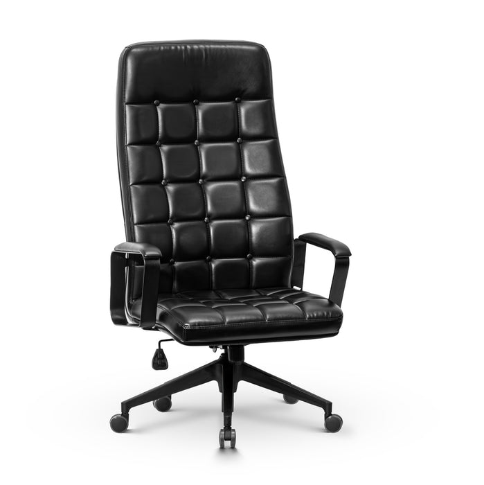 Mezzo elegánsan steppelt XXXL irodai forgószék magas háttámlával, műbőr, 180 kg teherbírás