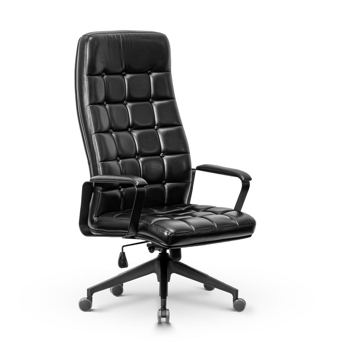 Mezzo elegánsan steppelt XXXL irodai forgószék magas háttámlával, műbőr, 180 kg teherbírás