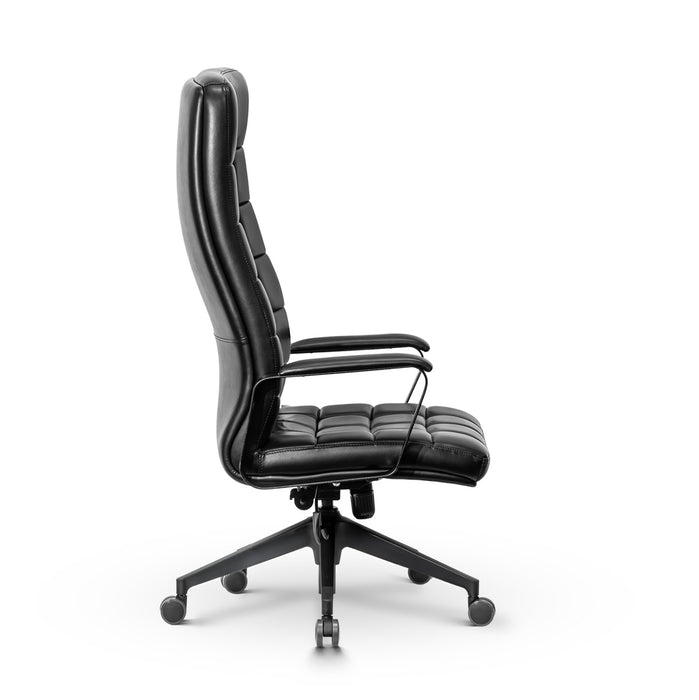 Mezzo elegánsan steppelt XXXL irodai forgószék magas háttámlával, műbőr, 180 kg teherbírás