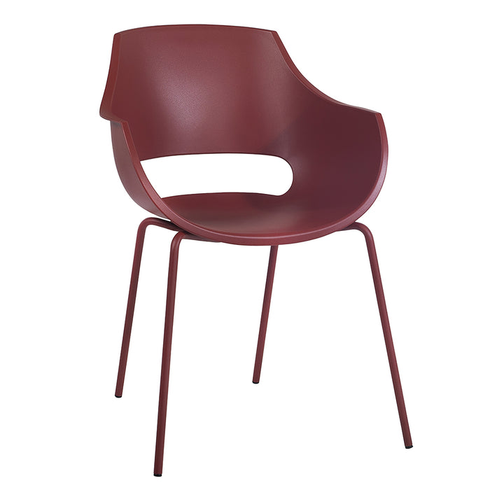 OPAL-ML_Pro_bordo_muanyag_kulteri_szek_bordo_fem_lab_Deluzzo