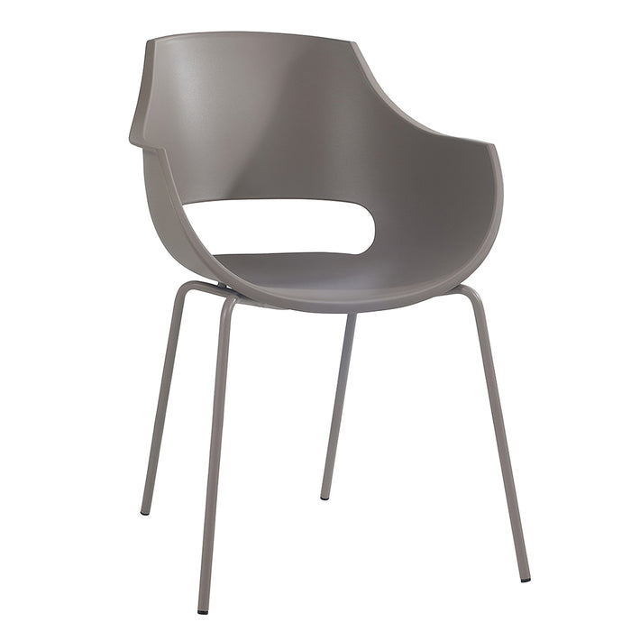 OPAL-ML_Pro_taupe_muanyag_kulteri_szek_taupe_fem_lab_Deluzzo