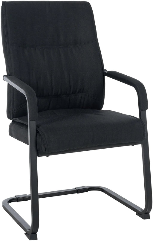 Offio_fekete_szovet_targyaloszek_fekete_fem_vaz_Deluzzo