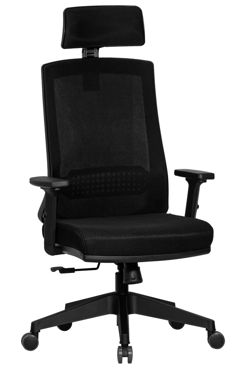 Sol ergonomikus irodai forgószék deréktámasszal, fejtámasszal, 3D Air mesh háló