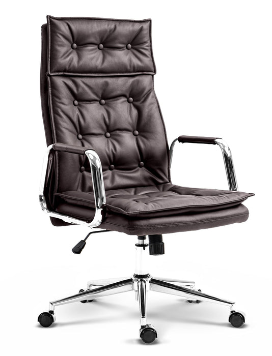 Sotira_sotetbarna_valodi_bor_ergonomikus_irodai_vezetoi_forgoszek_krom_csillagtalp_Deluzzo