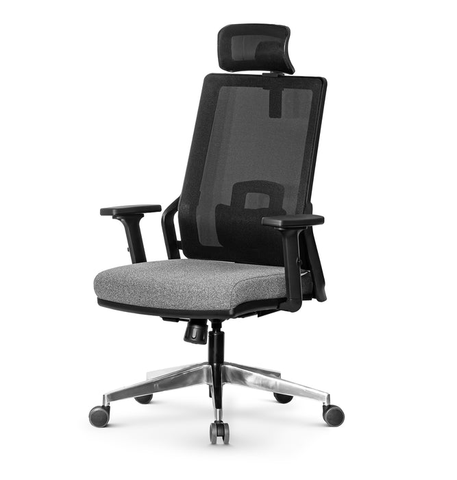 Tremezzo multifunkciós hálós irodai forgószék, állítható fejtámasz, karfa, deréktámasz, multiblokk mechanika, fém csillagtalp