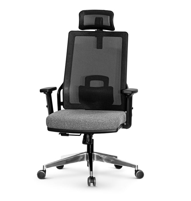 Tremezzo multifunkciós hálós irodai forgószék, állítható fejtámasz, karfa, deréktámasz, multiblokk mechanika, fém csillagtalp