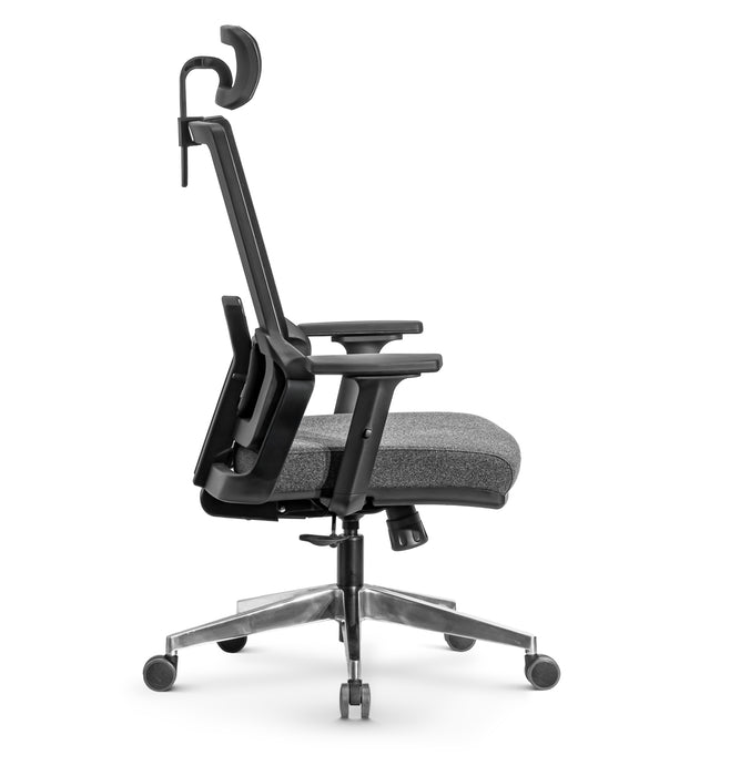 Tremezzo multifunkciós hálós irodai forgószék, állítható fejtámasz, karfa, deréktámasz, multiblokk mechanika, fém csillagtalp