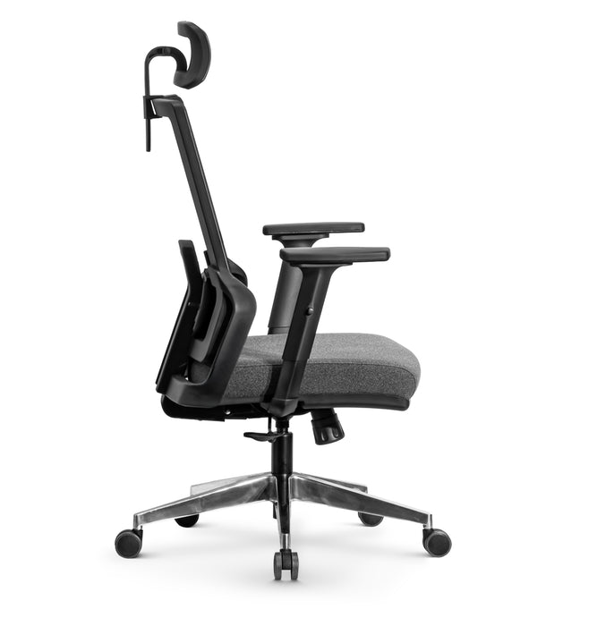 Tremezzo multifunkciós hálós irodai forgószék, állítható fejtámasz, karfa, deréktámasz, multiblokk mechanika, fém csillagtalp