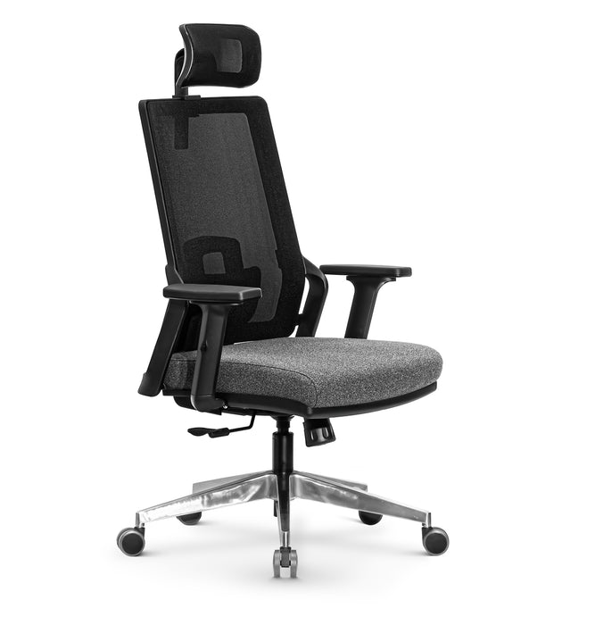 Tremezzo multifunkciós hálós irodai forgószék, állítható fejtámasz, karfa, deréktámasz, multiblokk mechanika, fém csillagtalp