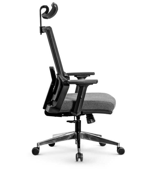 Tremezzo multifunkciós hálós irodai forgószék, állítható fejtámasz, karfa, deréktámasz, multiblokk mechanika, fém csillagtalp