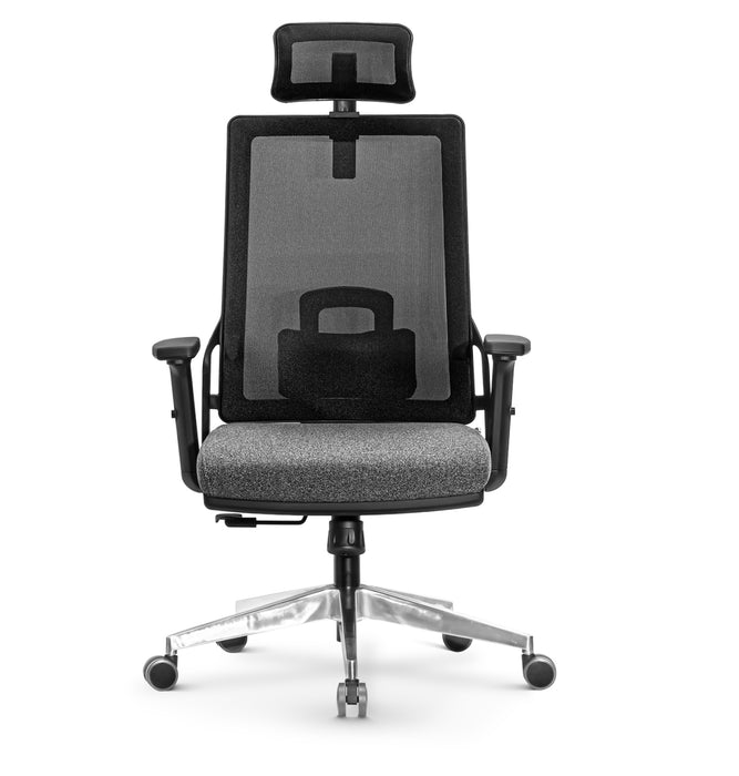 Tremezzo multifunkciós hálós irodai forgószék, állítható fejtámasz, karfa, deréktámasz, multiblokk mechanika, fém csillagtalp