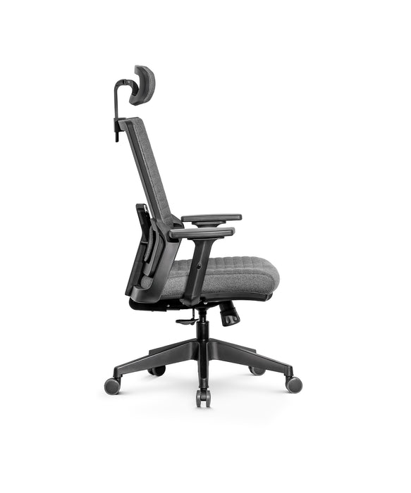 Tremezzo multifunkciós szövet irodai forgószék, állítható deréktámasz, 2D kartámasz, emelhető és dönthető fejtámla, multiblokk mechanika