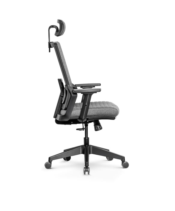 Tremezzo multifunkciós szövet irodai forgószék, állítható deréktámasz, 2D kartámasz, emelhető és dönthető fejtámla, multiblokk mechanika