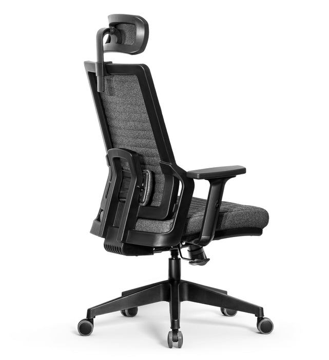 Tremezzo multifunkciós szövet irodai forgószék, állítható deréktámasz, 2D kartámasz, emelhető és dönthető fejtámla, multiblokk mechanika