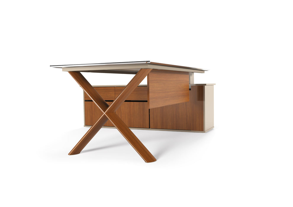 Wieno L-alakú íróasztal oldalkomóddal