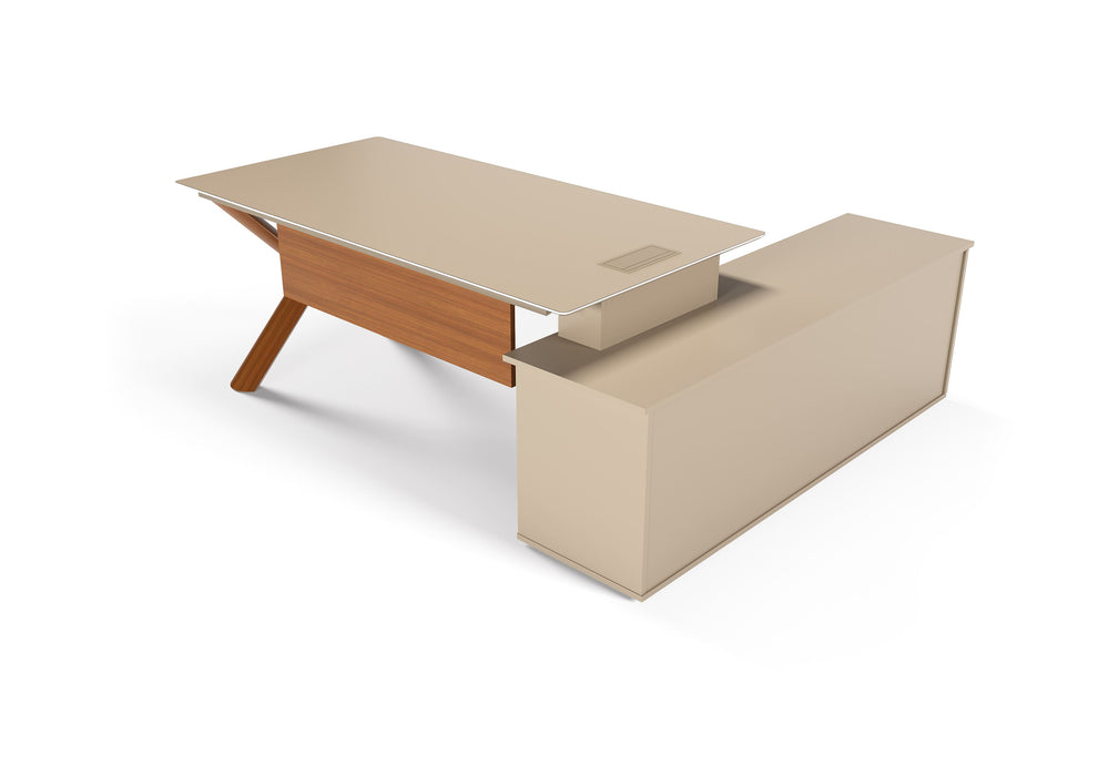 Wieno L-alakú íróasztal oldalkomóddal