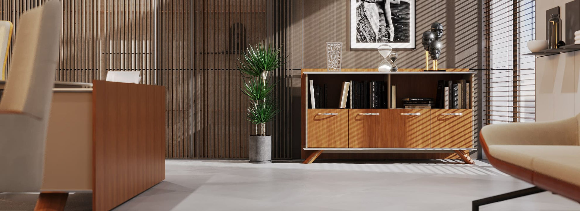 Wieno L-alakú vezetői irodabútor szett