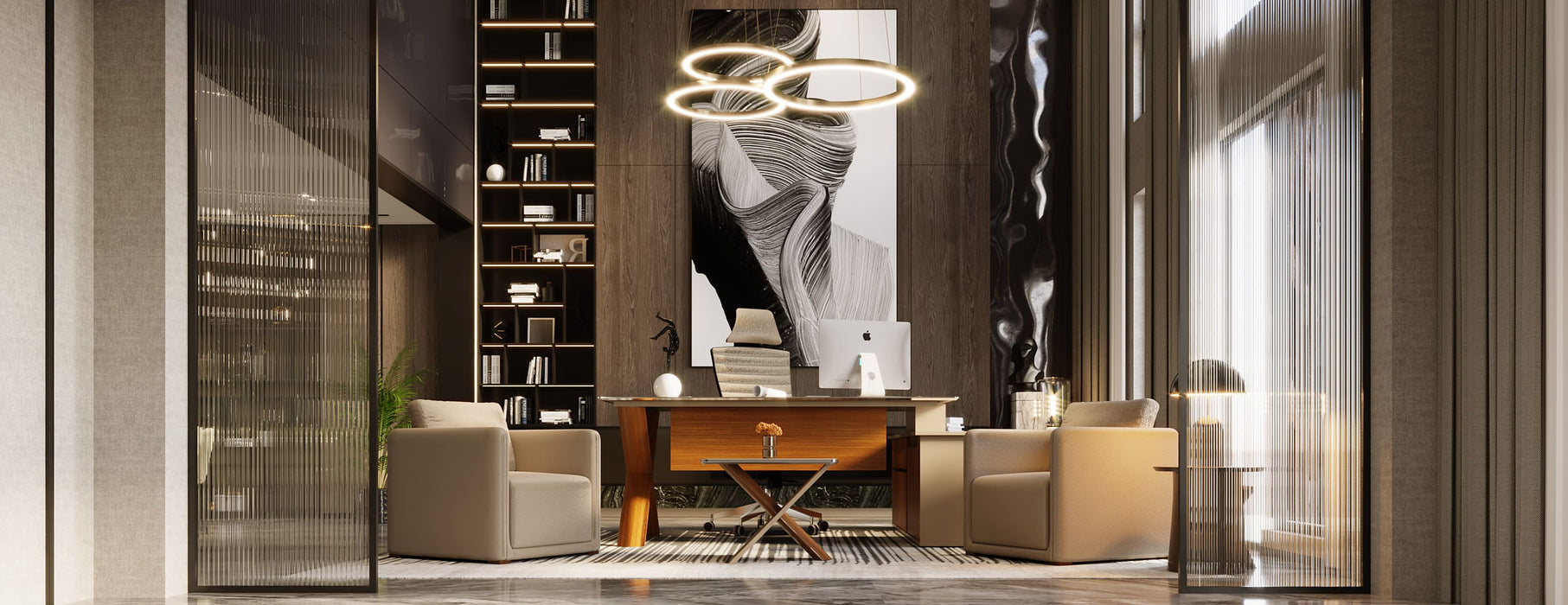 Wieno L-alakú vezetői irodabútor szett