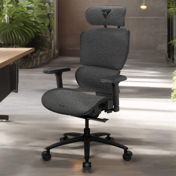 Gamer szék ThunderX3 XTC szövet irodai szék, Loft sötétszürke