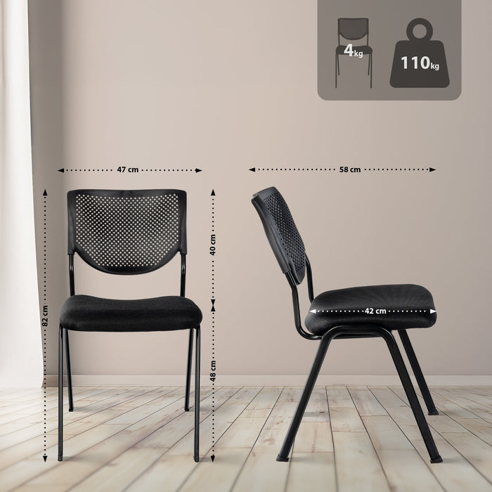 Kaber Pro – Ergonomikus Rakásolható Tárgyalószék Légáteresztő Háttámlával
