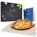 Pizzakő szett cordierit kőből 38 × 30 cm, önállóan vagy pizzalapáttal és pizzavágóval – Deluzzo