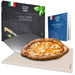 Pizzakő szett cordierit kőből 38 × 30 cm, önállóan vagy pizzalapáttal és pizzavágóval – Deluzzo
