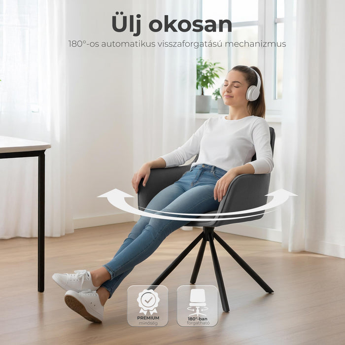 Tipton – Prémium Kordbársony szék Skandináv Design lábbal