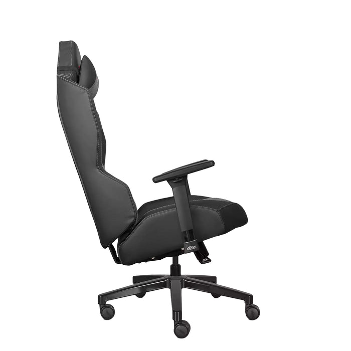 Kasirga Professzionális gamer szék, nyakpárna, derékpárna, 3D kartámasz, szürke szövet
