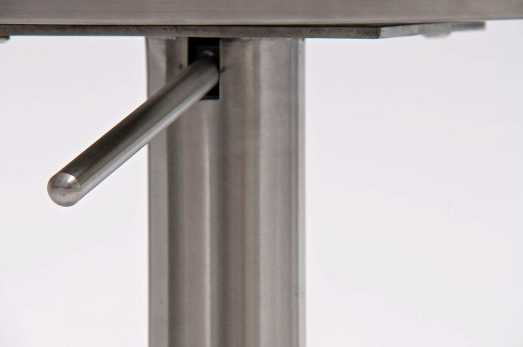 Panama műbőr bárszék acél vázzal, állítható magassággal (fekete / fehér / rozsdamentes acél lábbal)