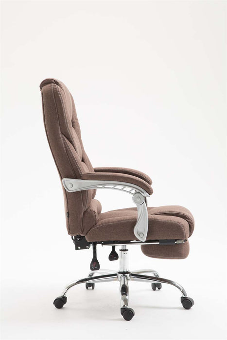 barna szövet irodai szék dönthető háttámlával