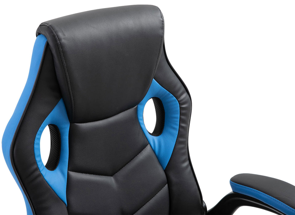 Omis műbőr gamer szék, kék