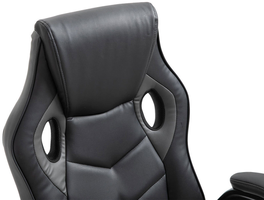 Omis műbőr gamer szék, szürke