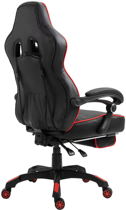Tilos műbőr gamer szék, piros