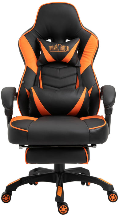 Tilos műbőr gamer szék, narancs