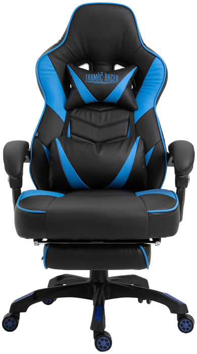 Tilos műbőr gamer szék, kék
